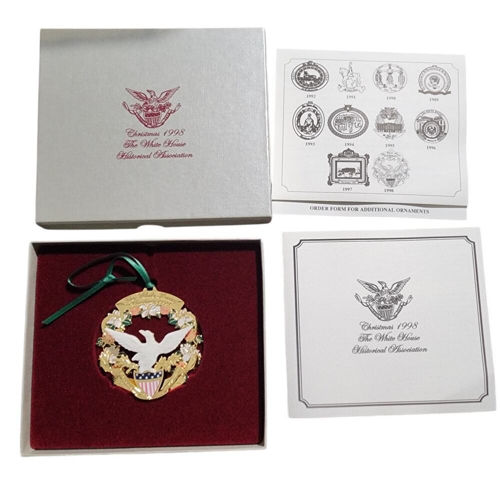 1998 The White House Historical Association Christmas Eagle Collectible Ornament